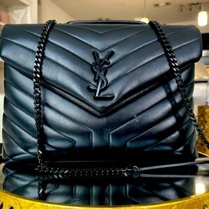 Black Saint Laurent Medium Loulou Handbag